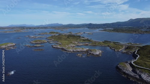 Ocean view with the atlantic route in norway