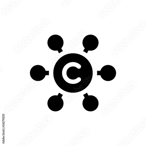 copywriting glyph icon