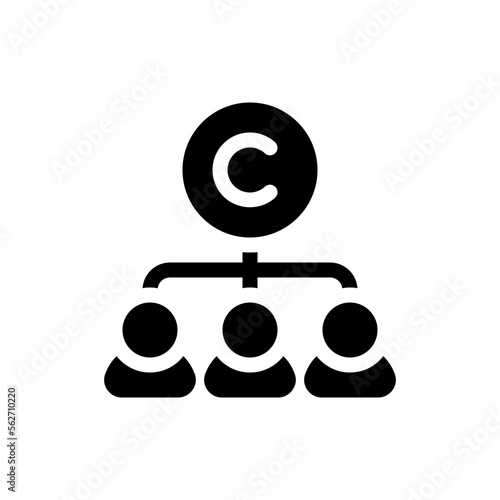 copywriting glyph icon