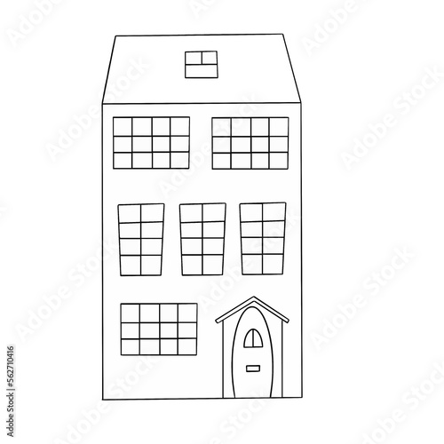 House drawn in vector graphics