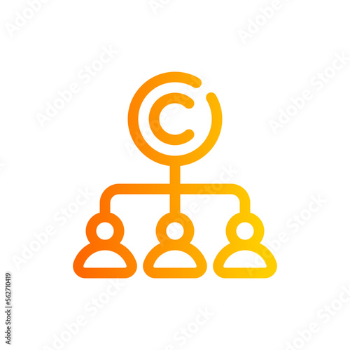 copywriting gradient icon