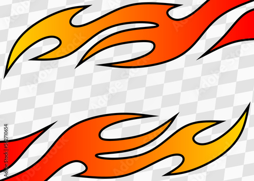Abstract background with gradient flame and checkered flag pattern and with some copy space area