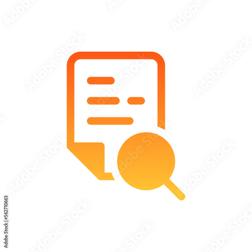 searching flat gradient icon