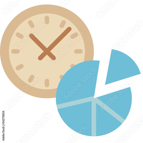 time management flat icon