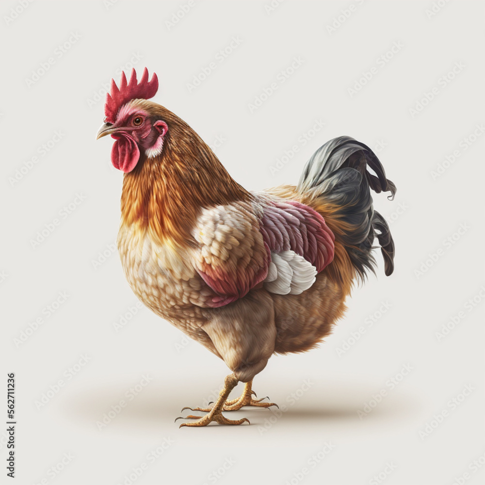 Fototapeta premium a chicken with white background