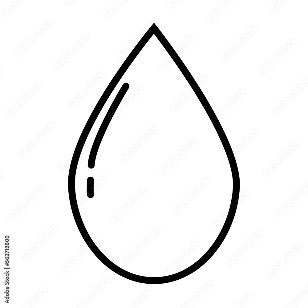 a drop of water. vector icon isolated on white background. a drop of water. vector icon isolated on white background.