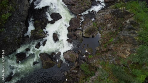 Waterfall from above in Norway