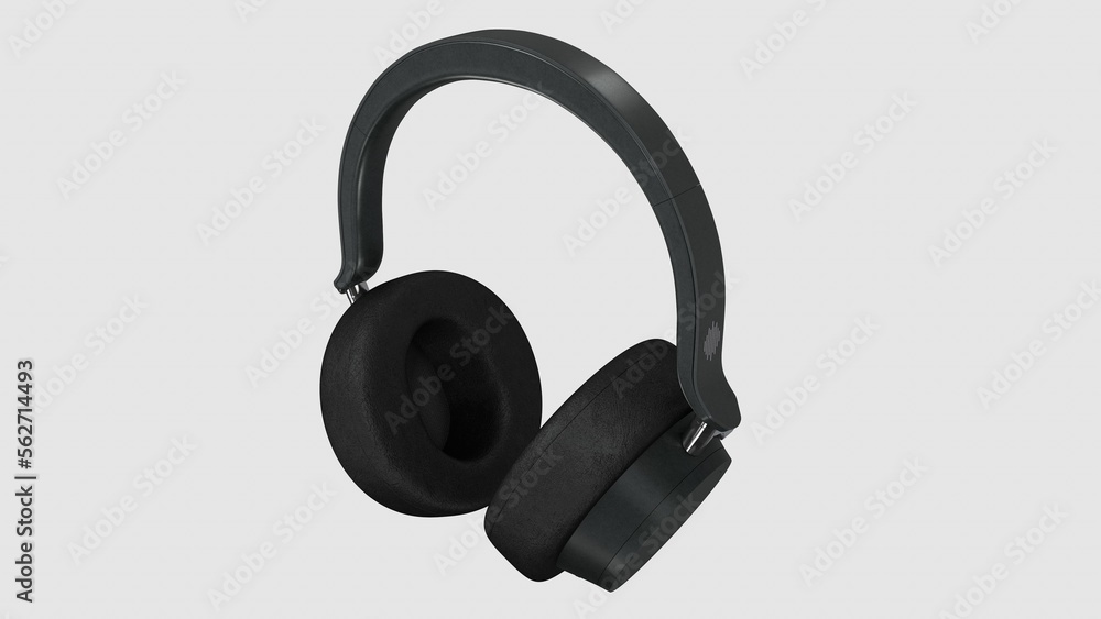 Headphone Model Perspective View ( 3D illustration, 3D rendering ) Headphone Model Perspective View ( 3D illustration, 3D rendering )