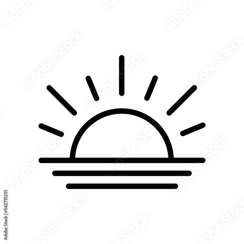 Sunset, sunrise icon vector design template