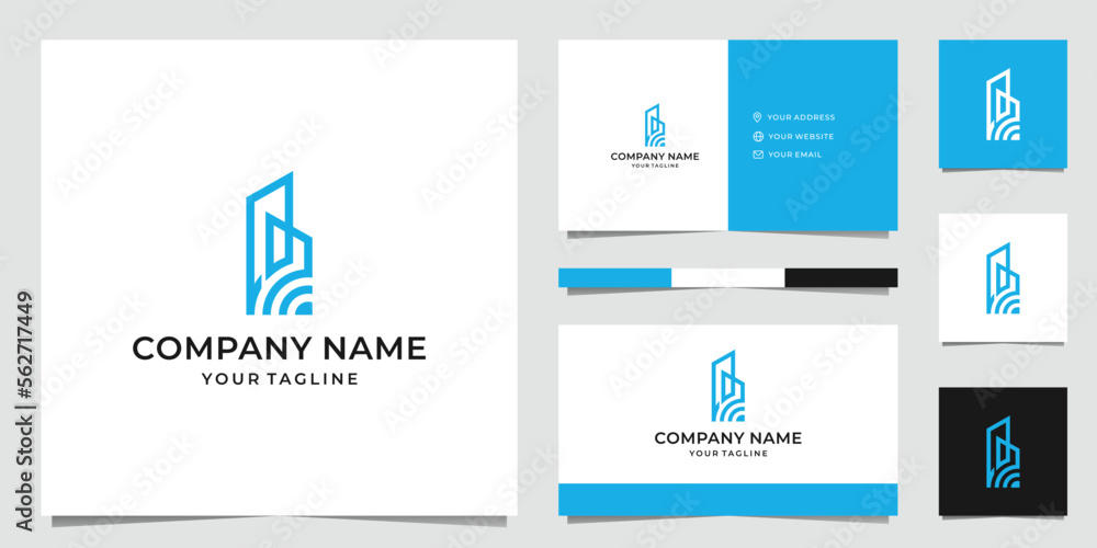 Minimalist Apartment Line Art Logo Design Minimalist Apartment Line Art Logo Design