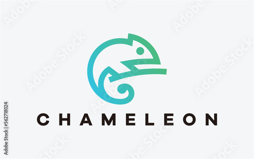 LOGO CHAMELEON LINE CREATIVE MODERN SYMBOL