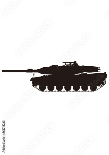 Leopard 2 A6 tank Leopard 2/Leopard Zwei silhouette ドイツ レオパルト2 現代 戦車