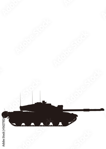 Challenger 2 tank silhouette イギリス チャレンジャー2 現代 戦車