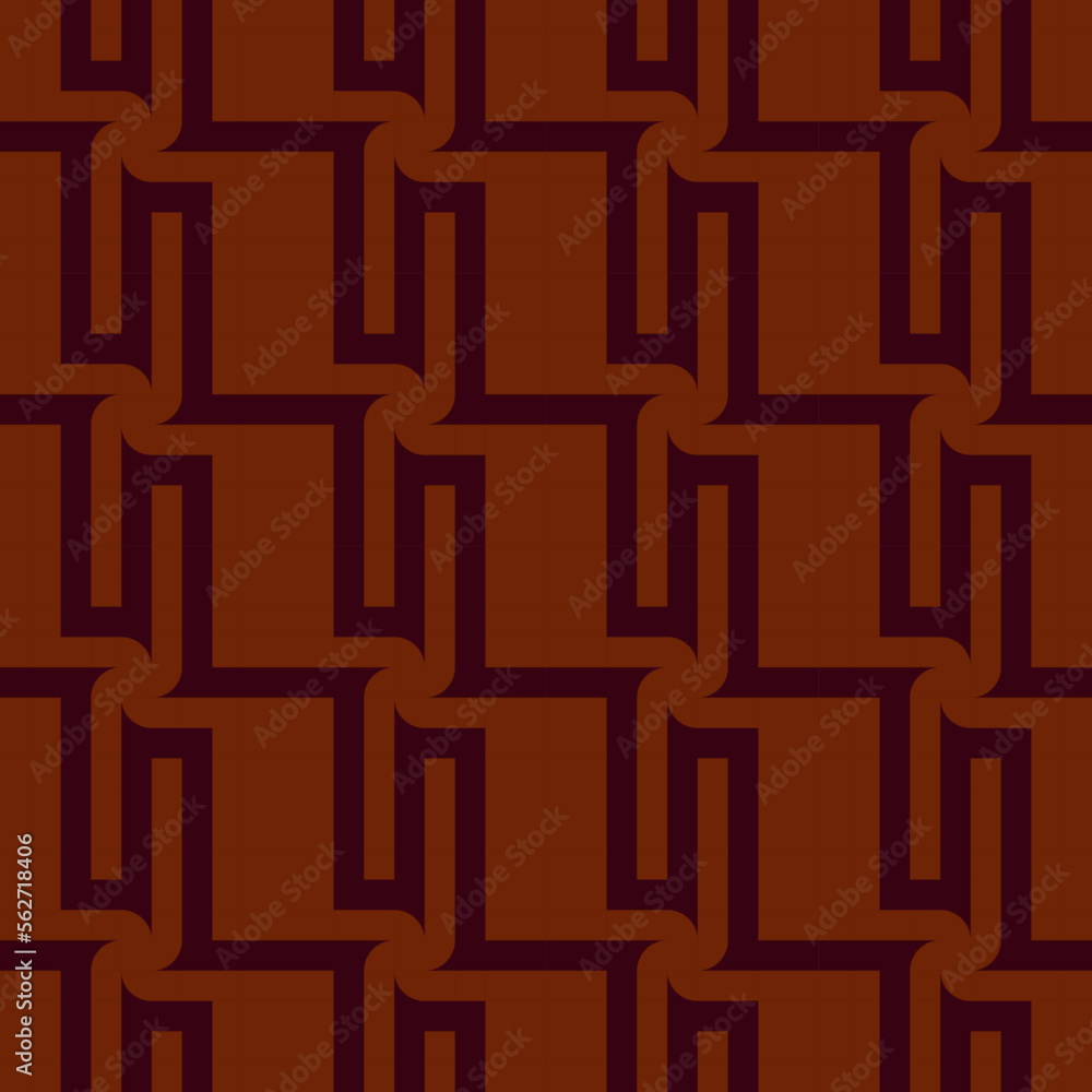 seamless red victorian geometric pattern with mosaic ornament