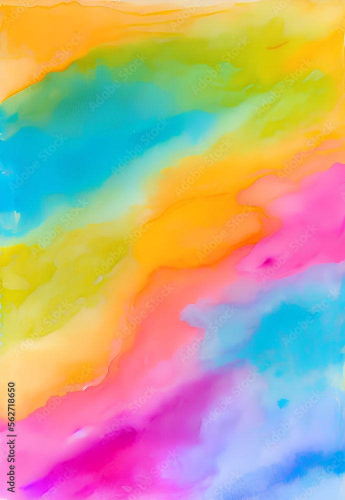 Generative AI,close-up of colorful paint on white background
