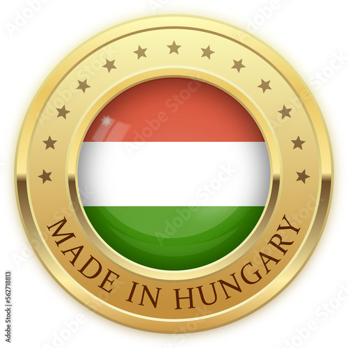 Free Download Gold Badge Made in Hungary - GFXLoad