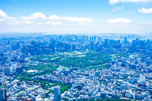 東京都心部 空撮写真