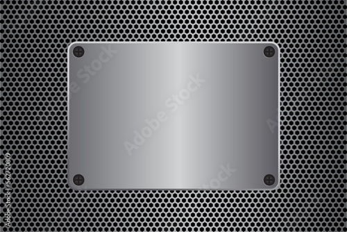 metal texture with plate