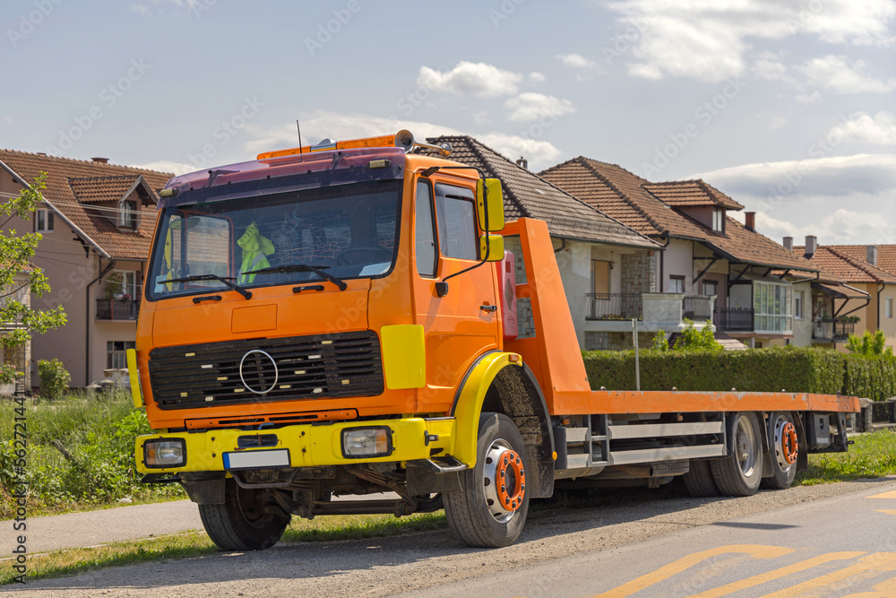 Fototapeta premium Flatbed Recovery Vehicle