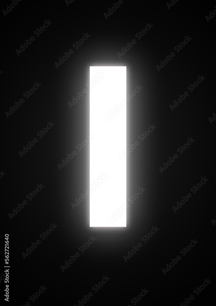 Alphabet I with Black Background Alphabet I with Black Background