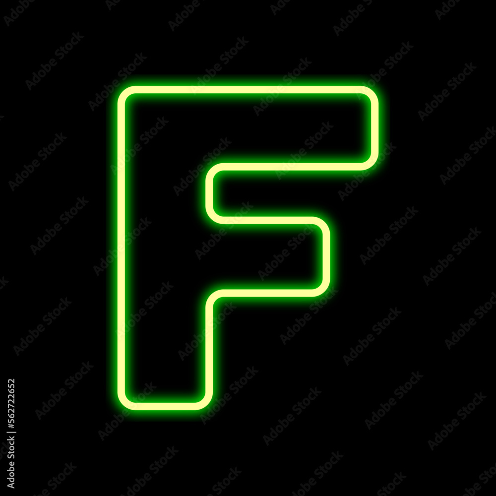neon alphabet in trendy flat design neon alphabet in trendy flat design