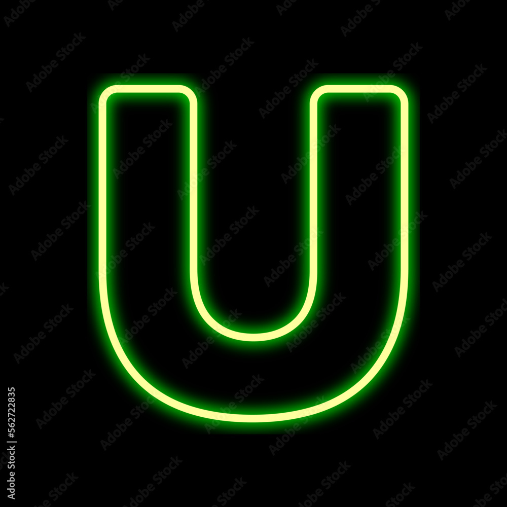 neon alphabet in trendy flat design neon alphabet in trendy flat design
