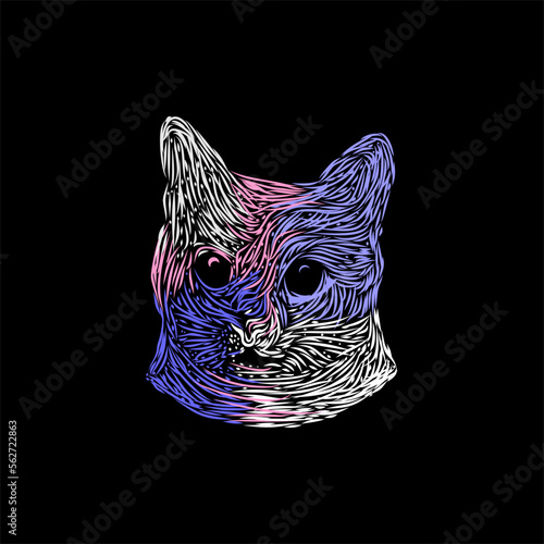 animal cat artwork illustration design