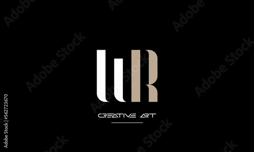 WR, RW, W, R abstract letters logo monogram