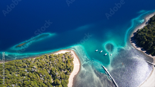 Schilderij op canvas Bahía Mansa, Lago Nahuel Huapi, Villa La Angostura, Neuquén, Patagonia, Argentin