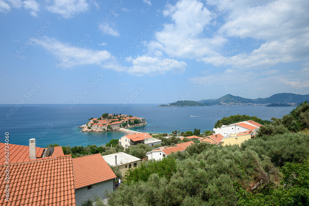 Sveti Stefan locality and islet near Budva, Montenegro.