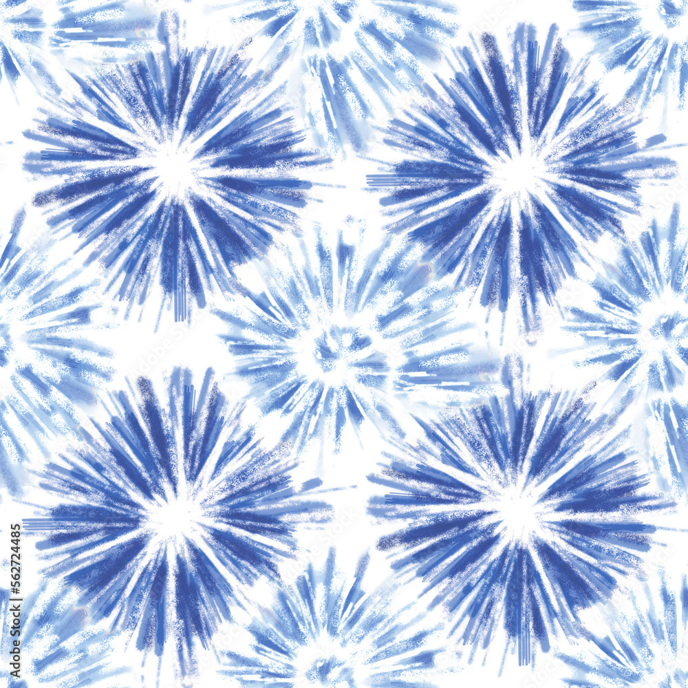 Seamless pattern with abstract tie dye blue jeans color effect in circles Seamless pattern with abstract tie dye blue jeans color effect in circles