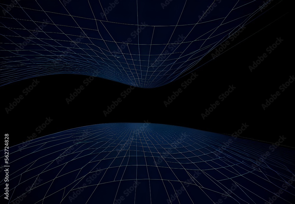 Naklejka premium Generative AI,low angle view of illuminated light against sky at night