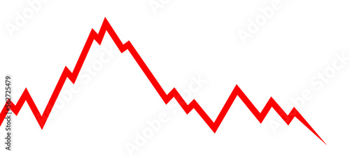 Crisis recession level background design template. Economy market crash concept. Stock, forex, crypto, bond investment data.