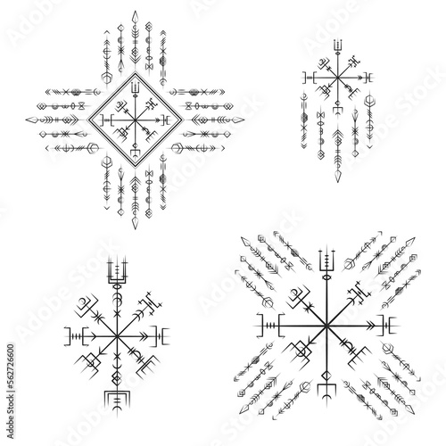 Black runic symbols dreamers