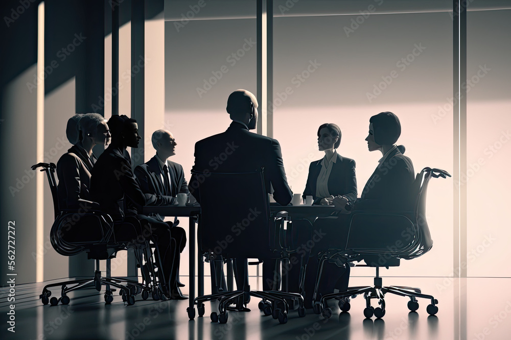 Group of people in office, business meeting Group of people in office, business meeting