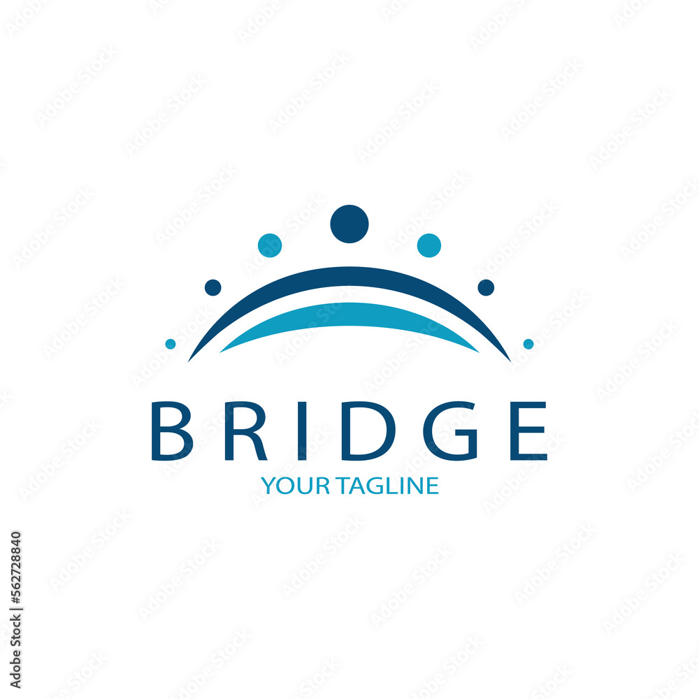 Bridge logo vector icon illustration design template Bridge logo vector icon illustration design template