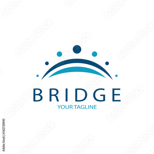 Bridge logo vector icon illustration design template