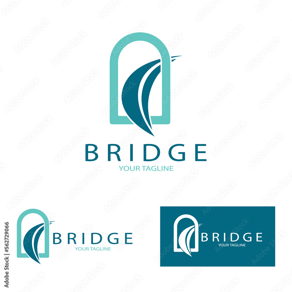 Bridge logo vector icon illustration design template Bridge logo vector icon illustration design template