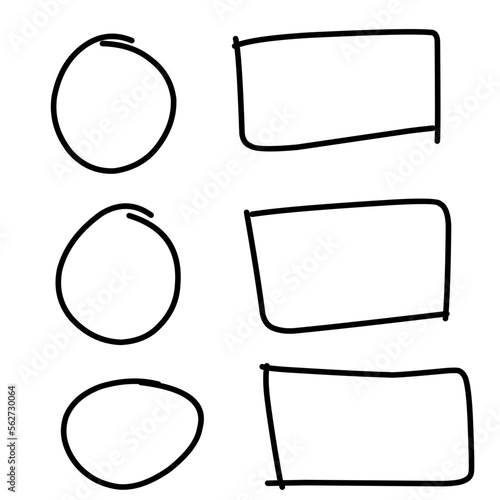 Set of Hand Drawn Scribble Shapes, vector design elements