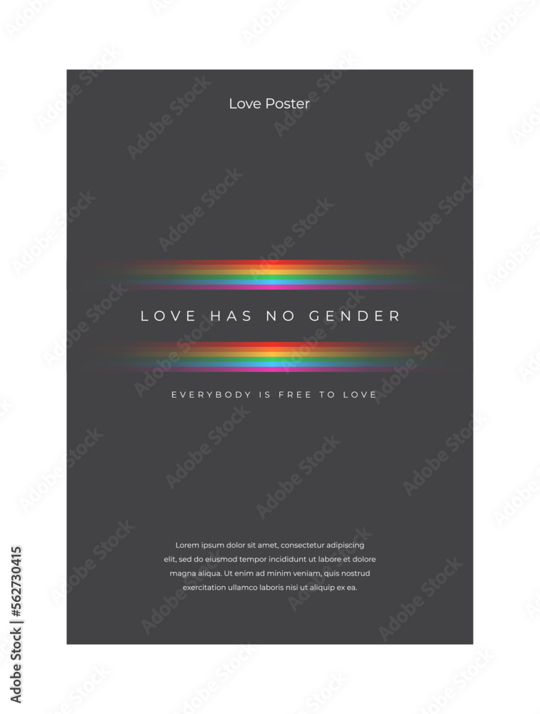 LGBT poster. Happy valentine's day cover on black background. Rainbow colors. Social media post template design. Colorful rainbow banner for lgbt community event vector illustration LGBT poster. Happy valentine's day cover on black background. Rainbow colors. Social media post template design. Colorful rainbow banner for lgbt community event vector illustration