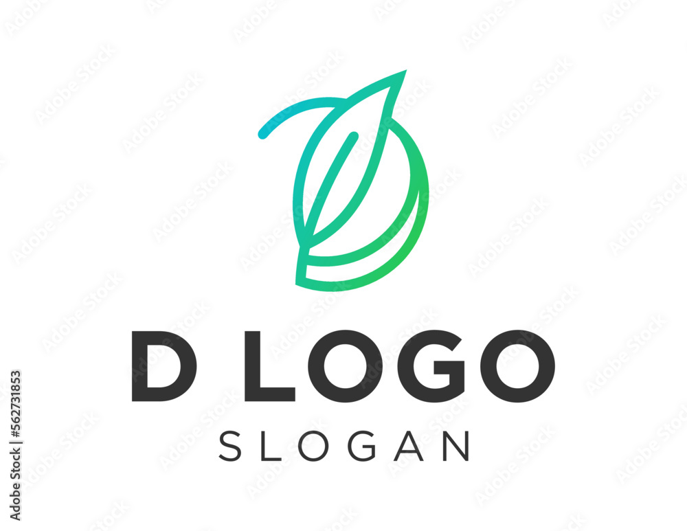 Logo about D Letter on a white background. created using the CorelDraw application.