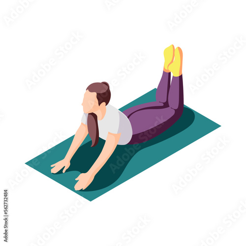 Fitness Isometric Illustration