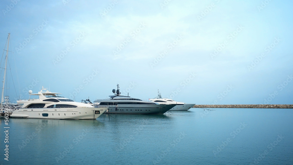 Casa de Campo Marina, Dominican Republic Marina with many luxury yachts moored in rows