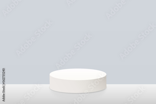 Display product with geometric podium platform. products white background 