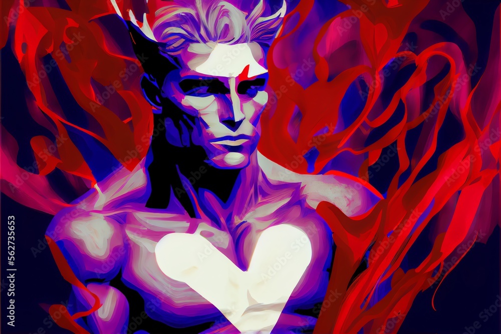 Abstract image of a loving hero for Saint Valentines Day. Generative AI Abstract image of a loving hero for Saint Valentines Day. Generative AI