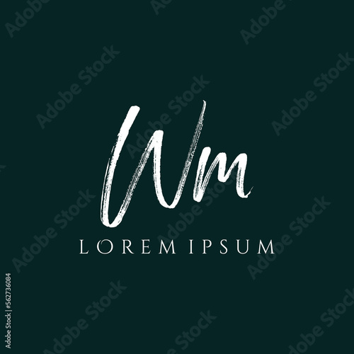 Letter WM luxury logo design vector