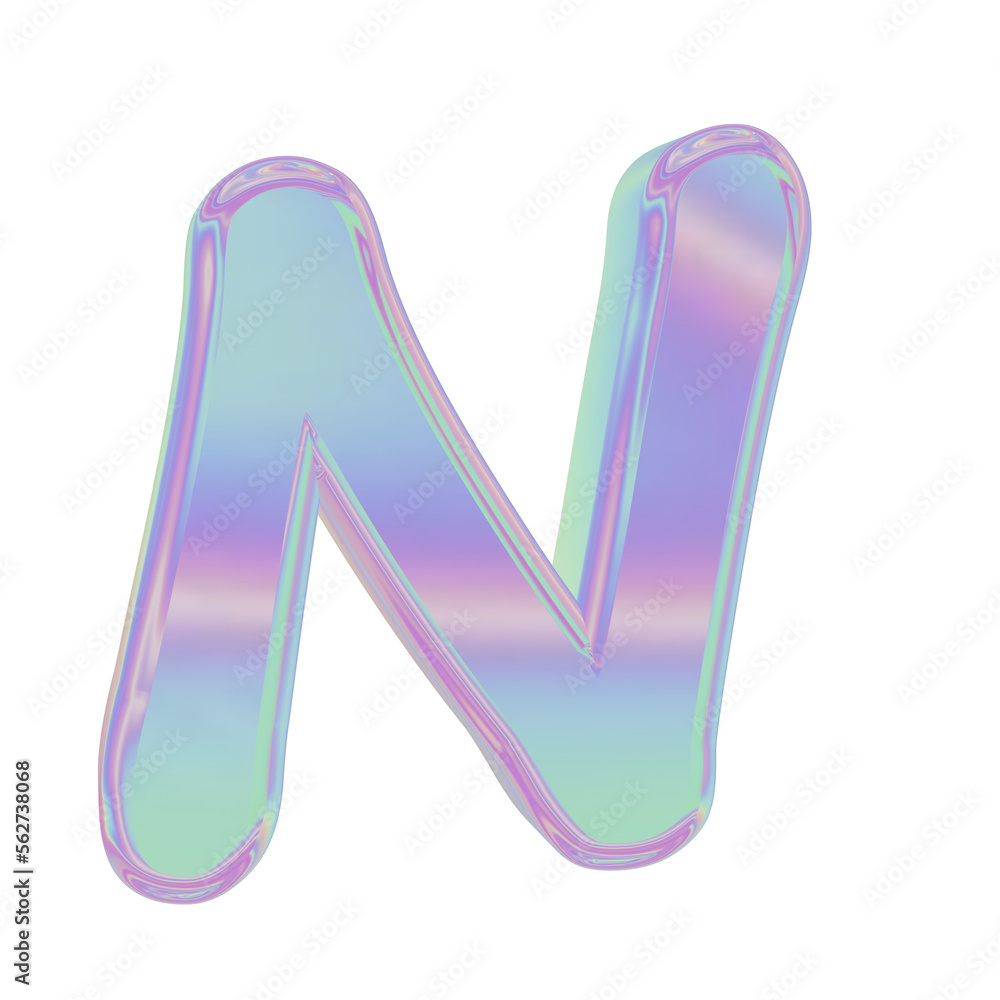 3D holographic alphabet for graphic results or design element 3D holographic alphabet for graphic results or design element