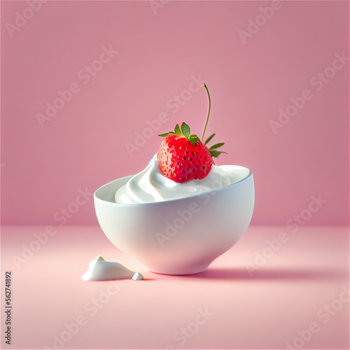 Aesthetic bowl of strawberr...
