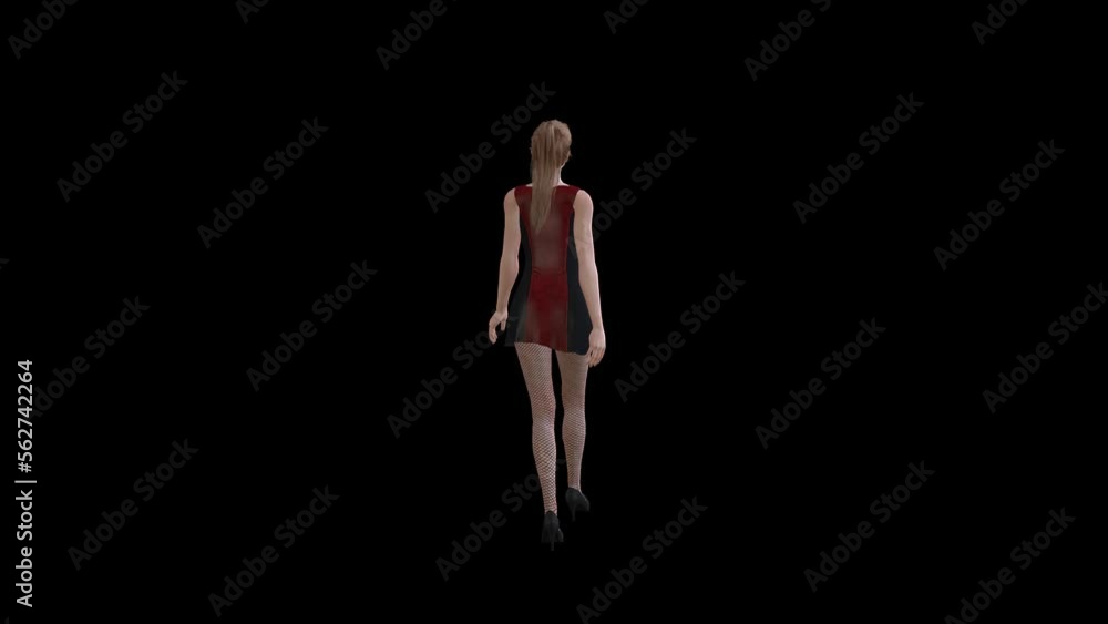 Sexy Woman Catwalk Animation Transparent Alpha Video Sexy Woman Catwalk Animation Transparent Alpha Video