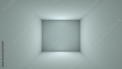 3D render of an empty white room